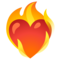 Heart on Fire emoji on Google